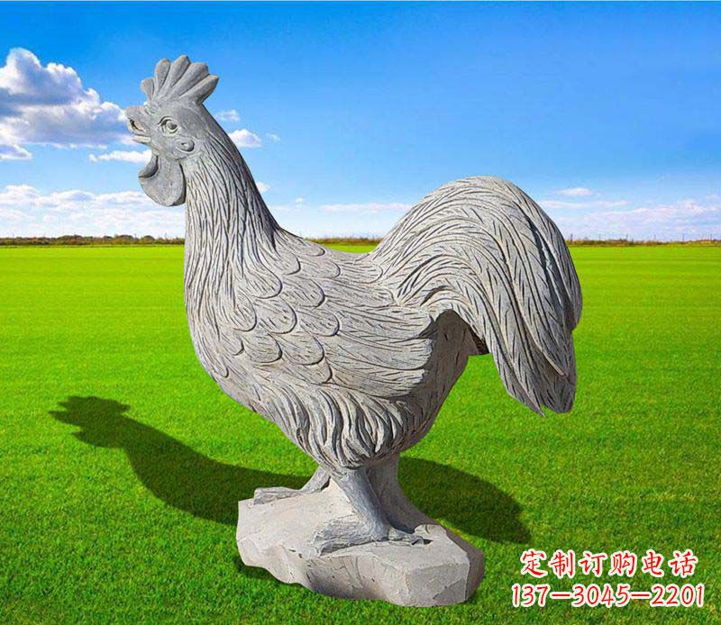 益阳大理石公鸡雕塑精美的艺术瑰宝