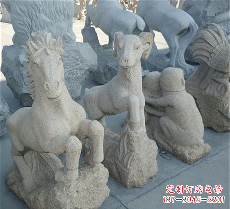 益阳大理石公园动物雕塑