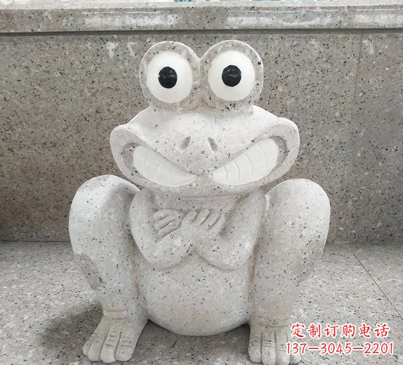 益阳大理石公园精美青蛙雕塑