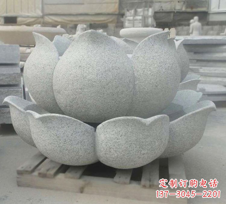 益阳高雅精美的大理石公园莲花喷泉雕塑