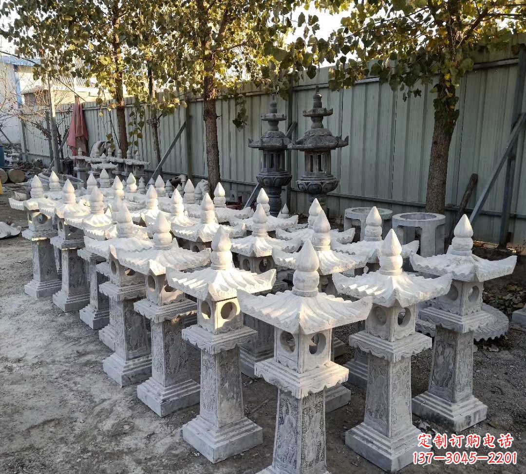 益阳优雅摩登,大理石公园石灯雕塑