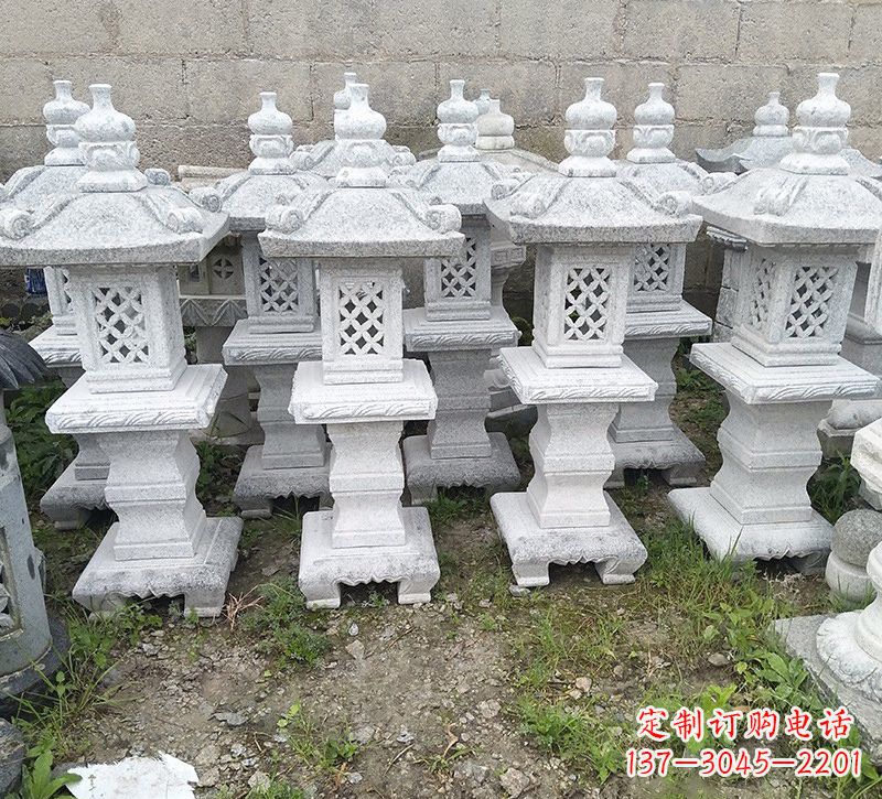 益阳精美大理石石灯雕塑