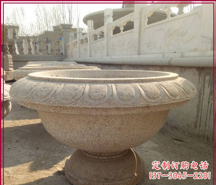 益阳大理石花盆雕塑