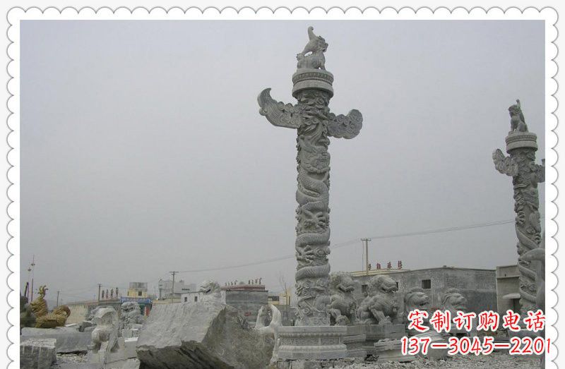 益阳精致雕刻,大理石华表雕塑