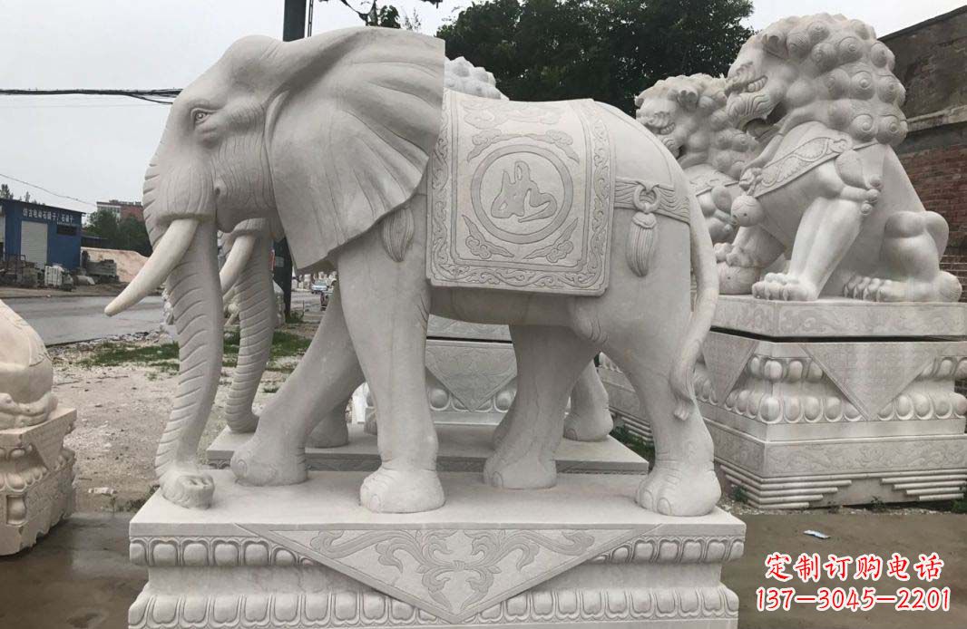 益阳大理石大象雕塑