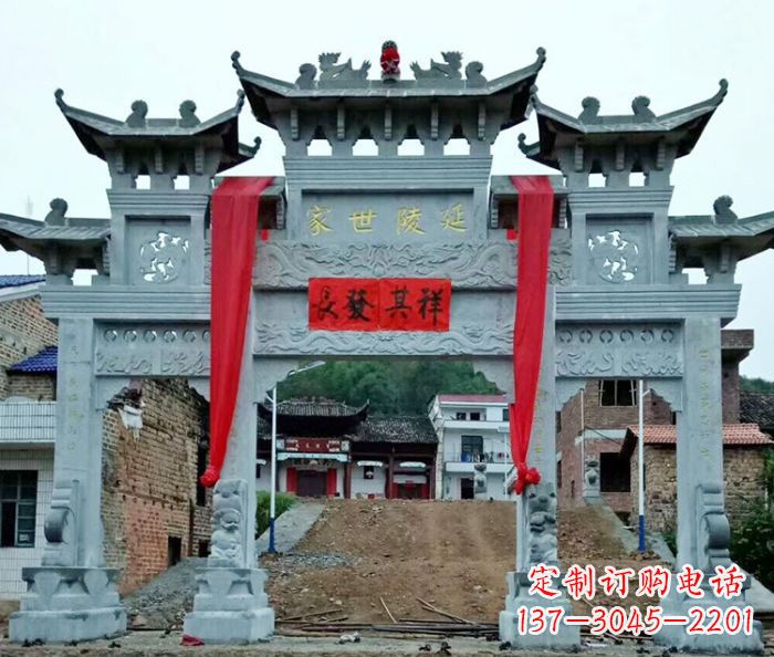 益阳精美大理石牌坊雕塑