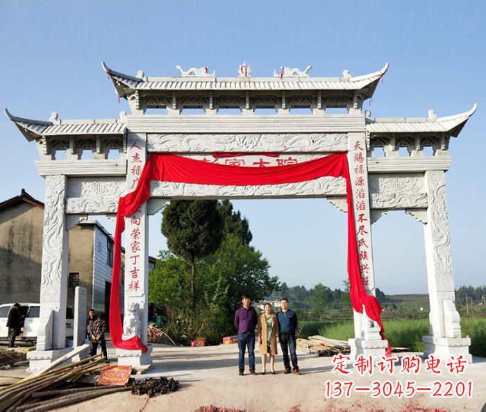 益阳精美大理石牌坊雕塑