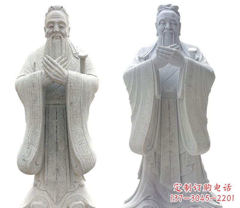益阳大理石孔子行教像古代名人石雕