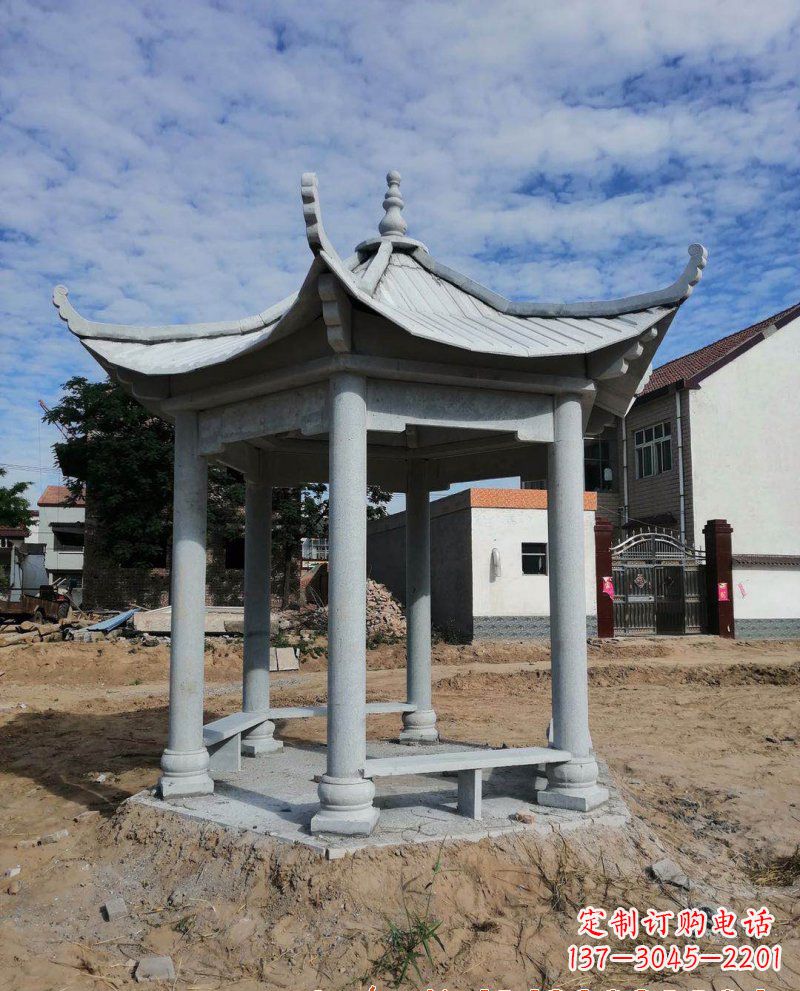 益阳典雅大理石凉亭雕塑