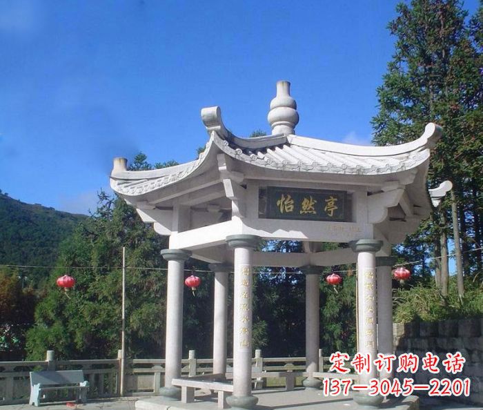 益阳精美大理石凉亭雕塑