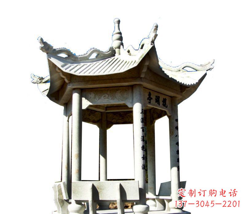 益阳大理石凉亭石雕,历史韵味浓郁