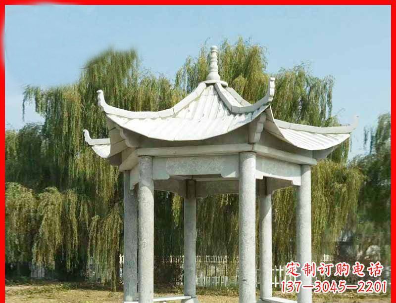 益阳精美大理石凉亭雕塑