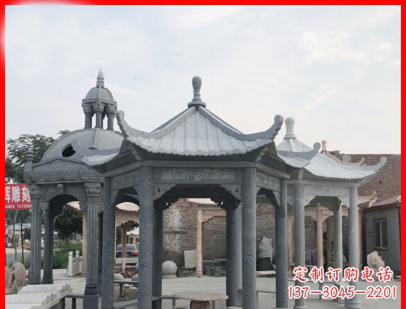 益阳六角凉亭石雕