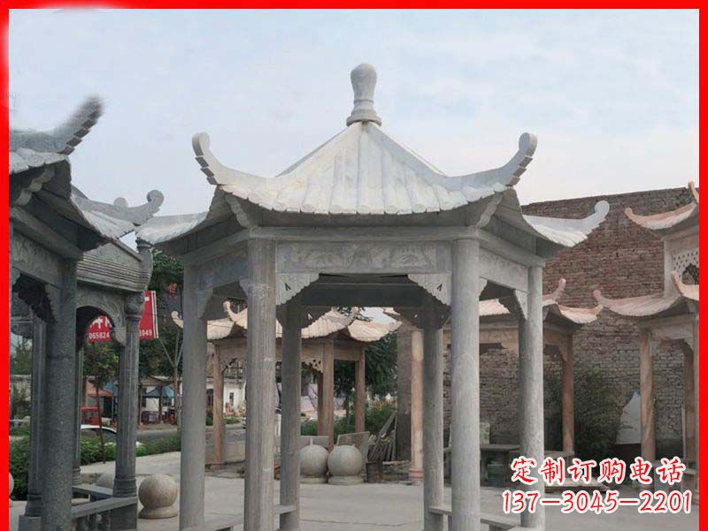 益阳大理石凉亭石雕