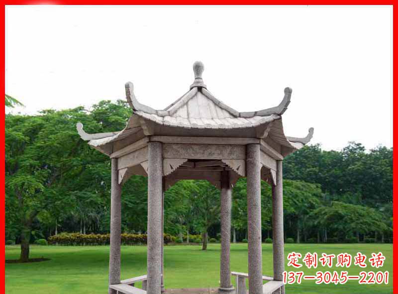益阳精致大理石凉亭雕塑