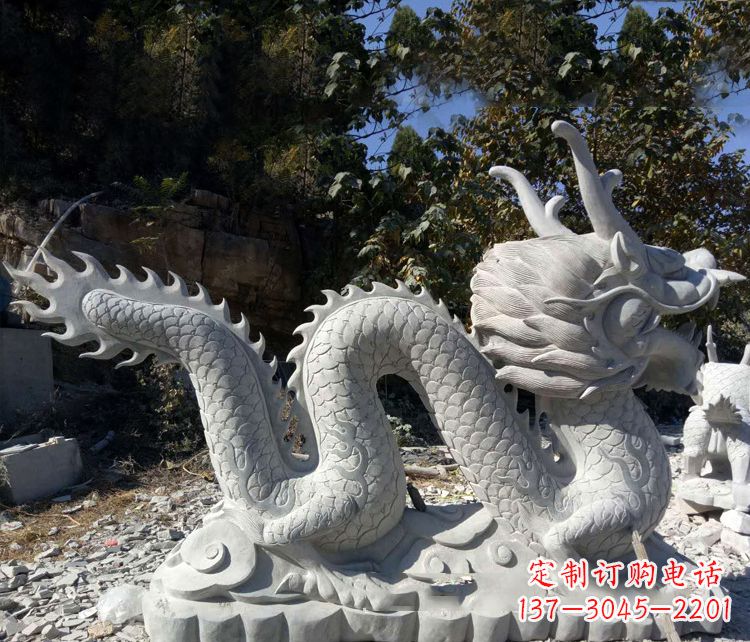 益阳精美大理石龙雕塑