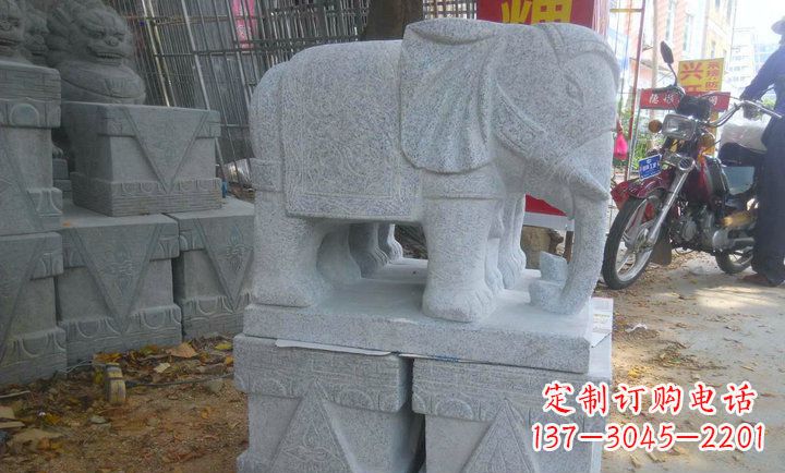 益阳中领雕塑大象招财镇宅石雕