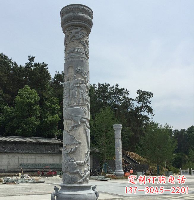 益阳大理石龙柱雕塑