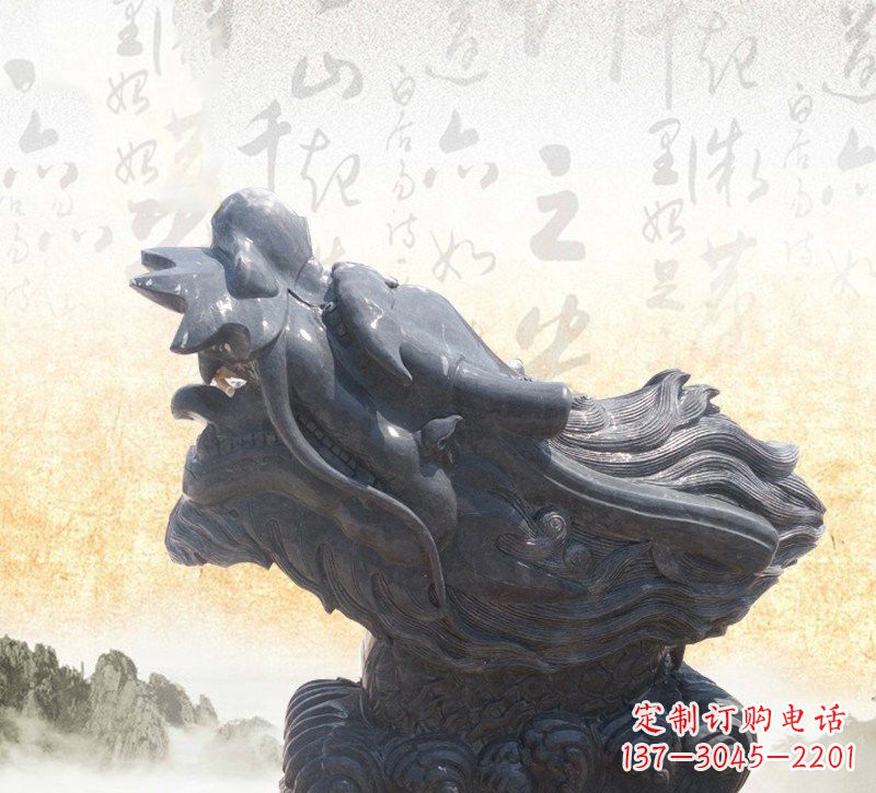 益阳新潮大理石龙头雕塑