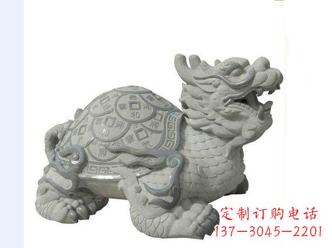 益阳大理石招财龙雕塑