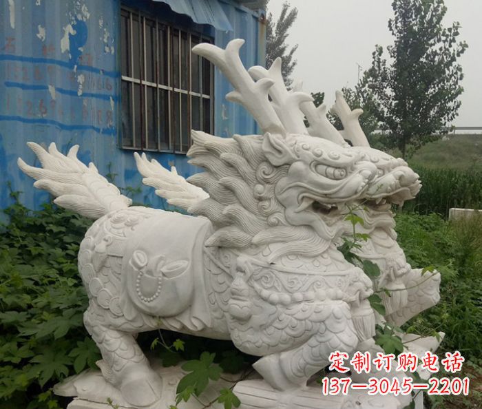 益阳精美的大理石麒麟雕塑