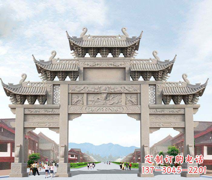 益阳大理石牌坊石雕艺术品