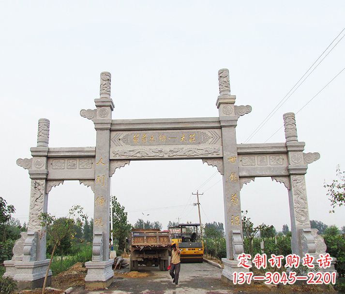 益阳大理石牌坊石雕,艺术精髓永不凋零