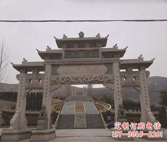 益阳大理石牌坊石雕,精美别致,艺术魅力无限