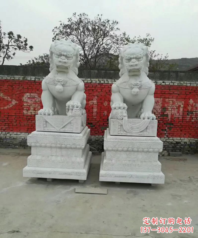 益阳大理石狮子雕塑,精致而壮观