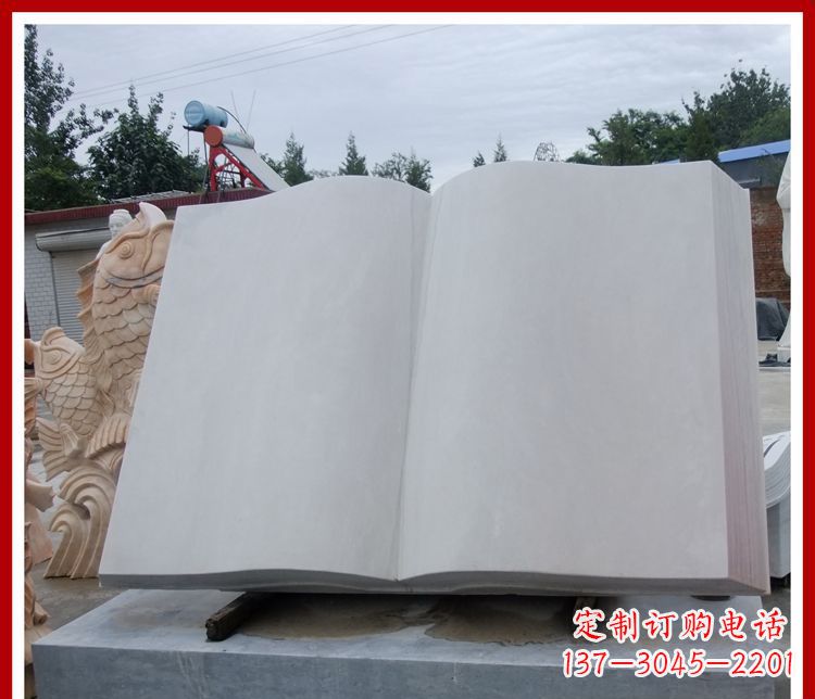 益阳大理石书籍校园景观石雕