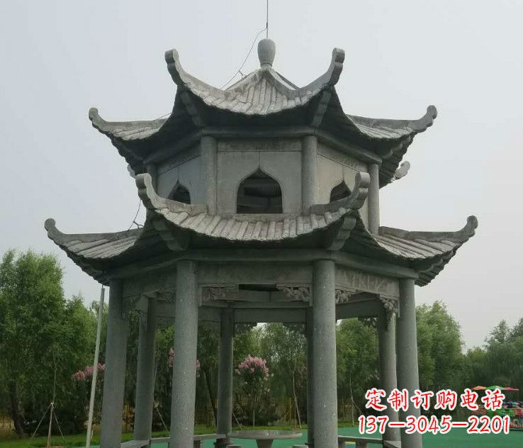 益阳精美大理石凉亭石雕