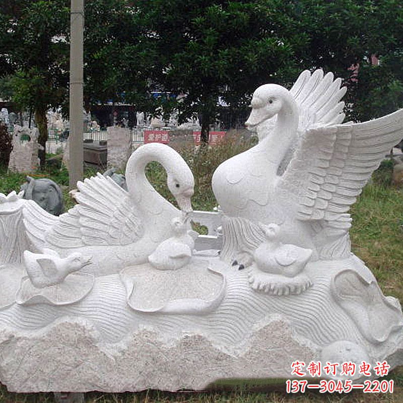 益阳大理石天鹅精美雕塑