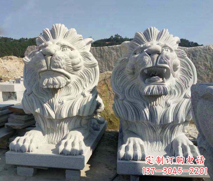 益阳大理石西洋欧式石狮子雕塑