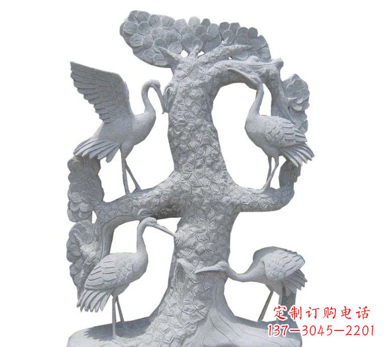 益阳精美大理石松树雕塑