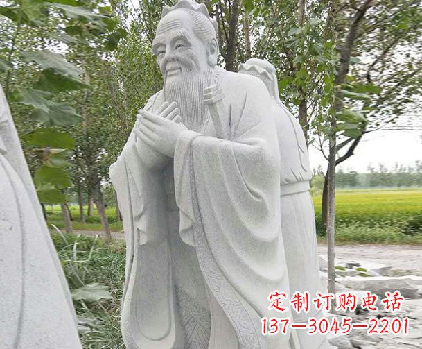 益阳大理石雕刻孔子精美石雕