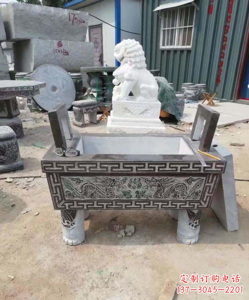 益阳精美大理石香炉雕塑