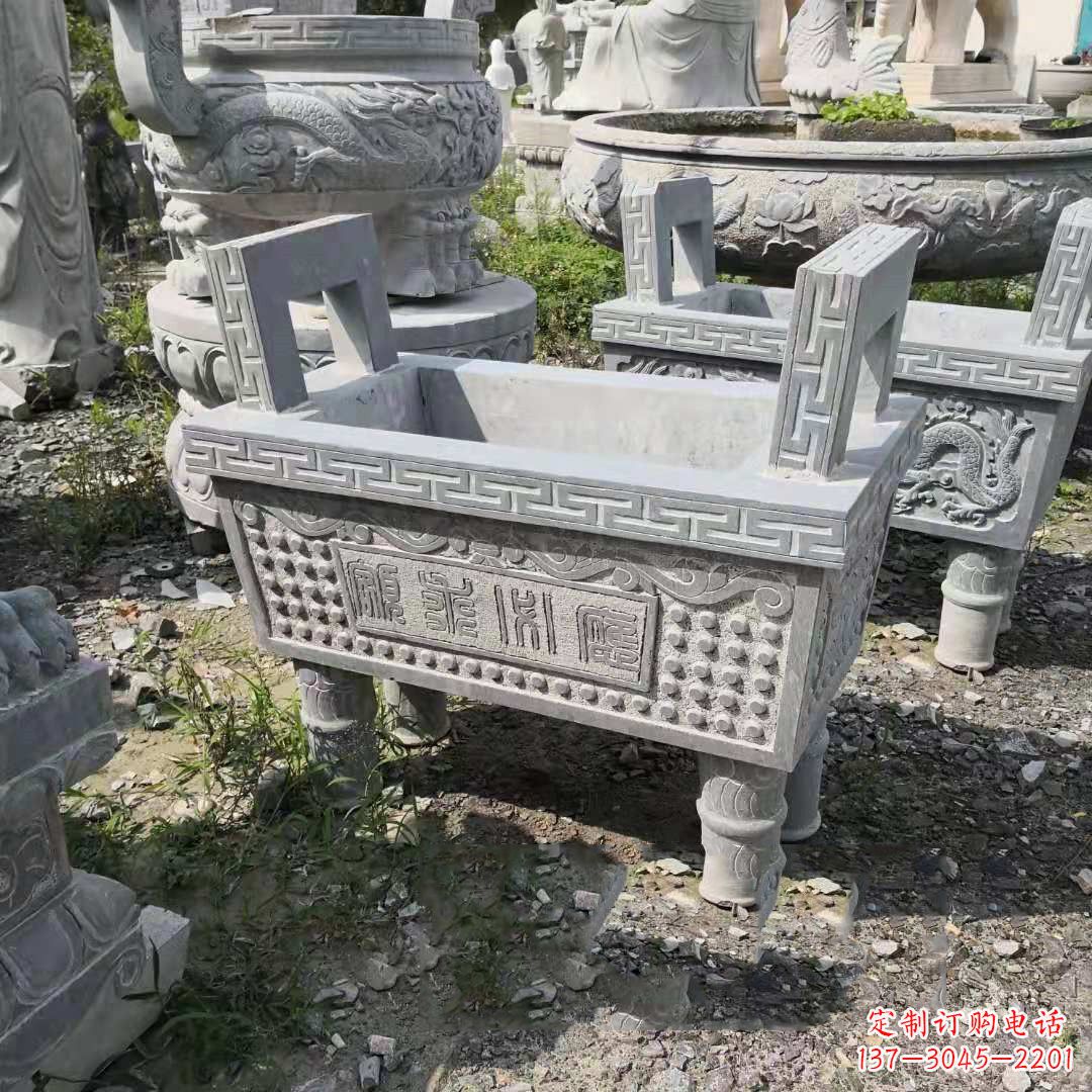 益阳精美大理石香炉石雕