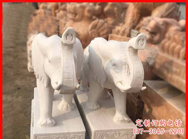 益阳产品名称大理石小象招财石雕