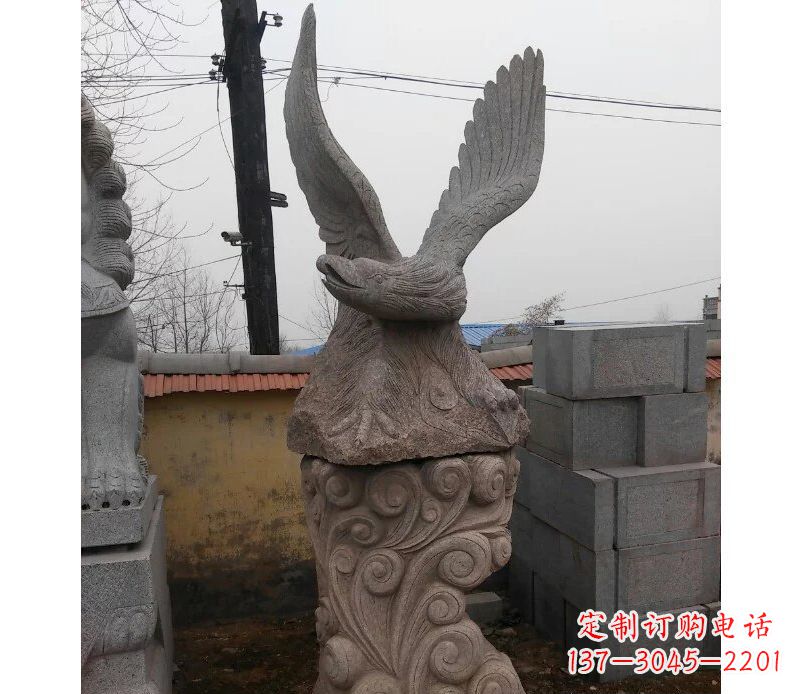 益阳绚丽振翅的大理石雄鹰雕塑