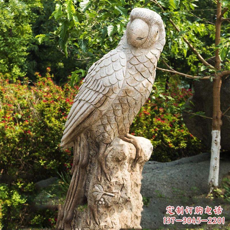 益阳大理石鹦鹉雕塑,完美点缀生活空间