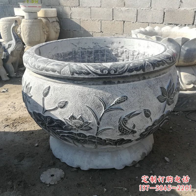 益阳大理石水缸雕塑