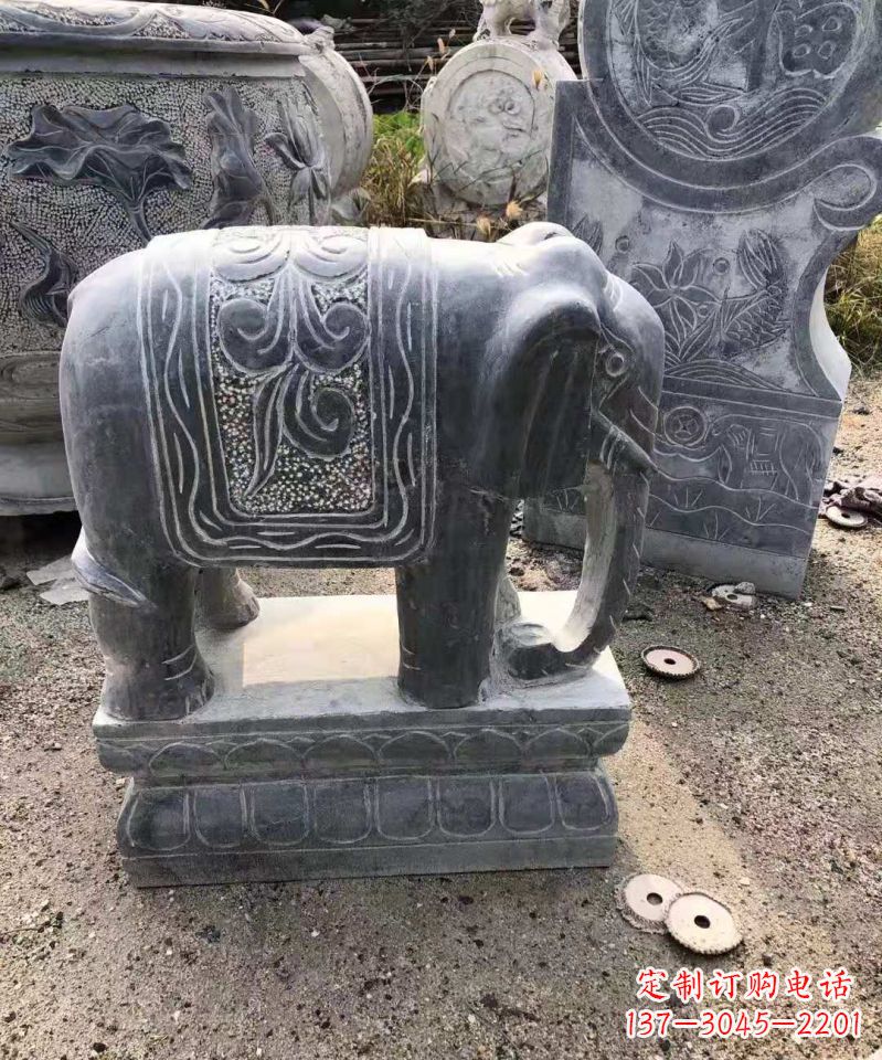 益阳大理石大象雕塑
