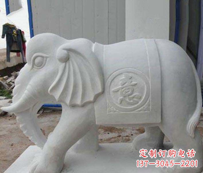 益阳传承财富祝福,大理石招财大象雕塑