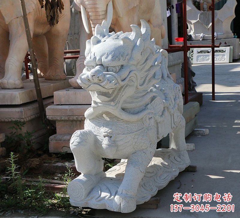益阳大理石镇宅——麒麟雕塑