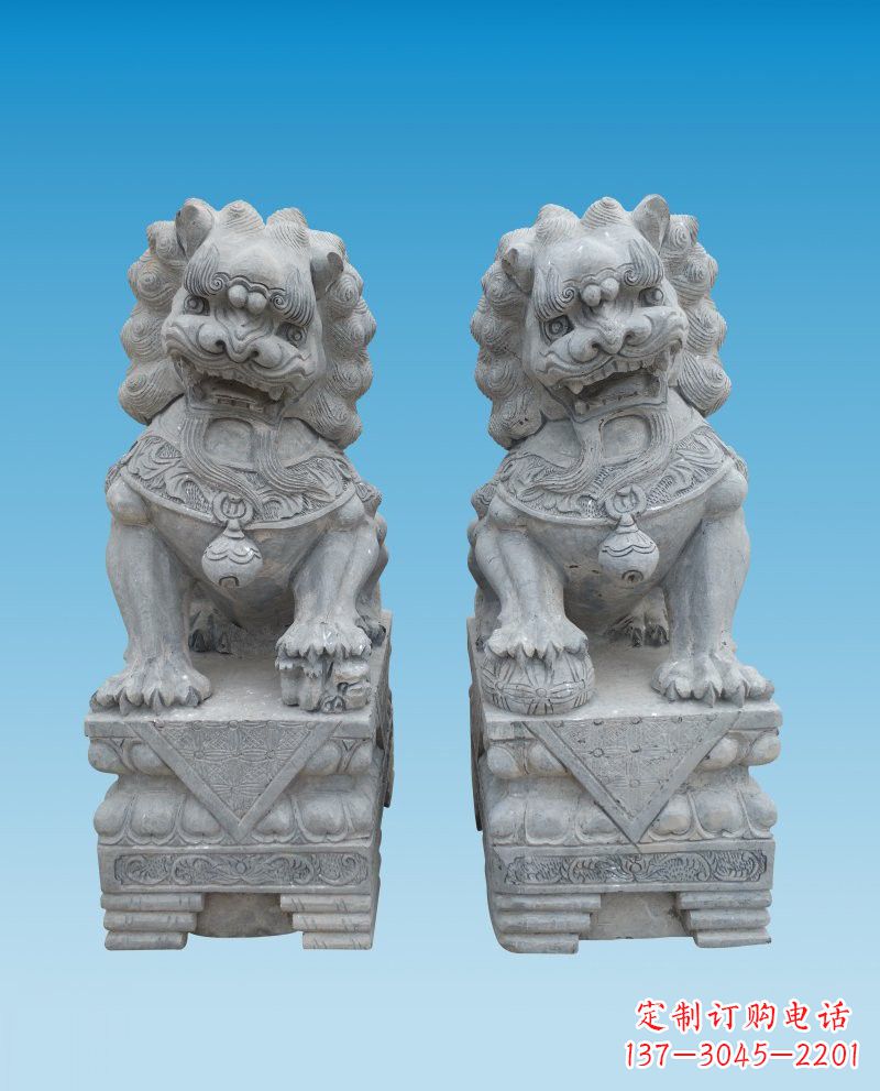 益阳精致雕刻的大理石狮子雕塑