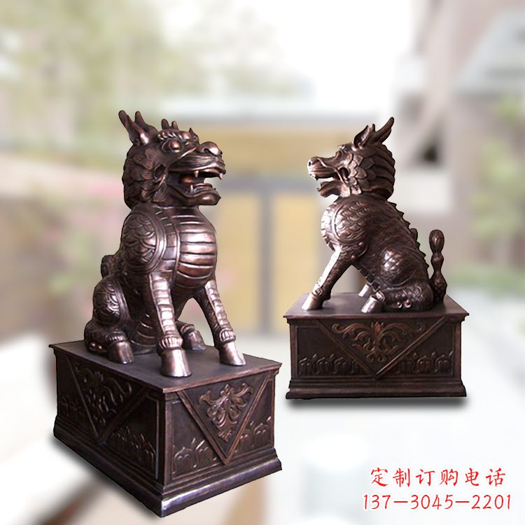 益阳麒麟铜雕 加持门庭安宁