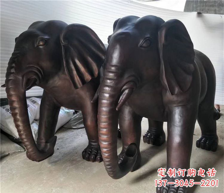 益阳大象动物铜雕塑