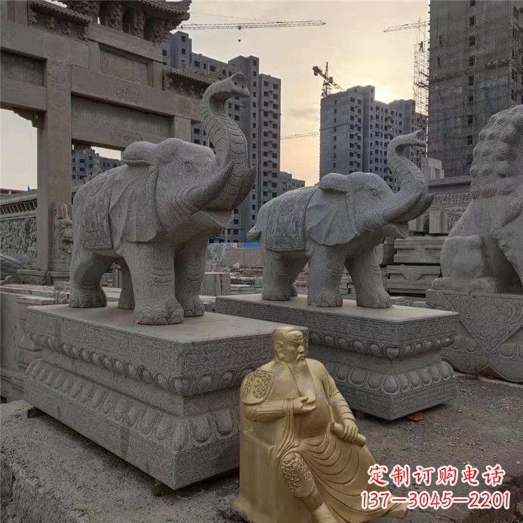 益阳大象石雕吸水
