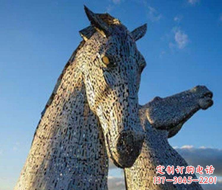 益阳大型不锈钢抽象马雕塑