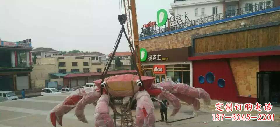 益阳11英寸不锈钢螃蟹雕塑